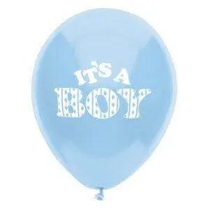PartyMate - 12" It's A Boy! Latex Balloons - Sky Blue (8ct) Party Expo