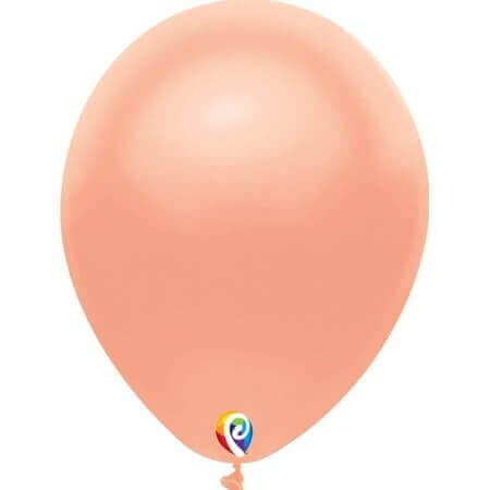 PartyMate - 12" Radiant Rose Gold Latex Balloons (100ct) - SKU:88413 - UPC:071444884136 - Party Expo