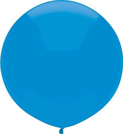 PartyMate - 17" Round Latex Balloons - Bright Blue (3ct) - SKU:67195 - UPC:071444671958 - Party Expo