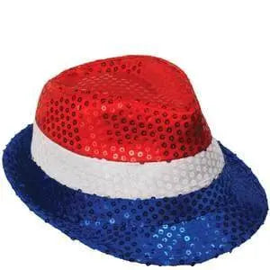 Patriotic Stripes LED Fedora - Party Expo