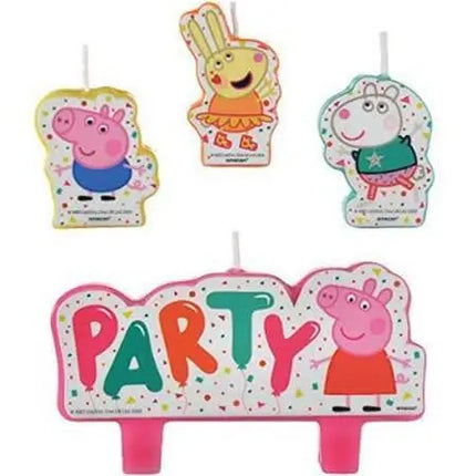 Peppa Pig Candle Set 4ct Pack - Party Expo