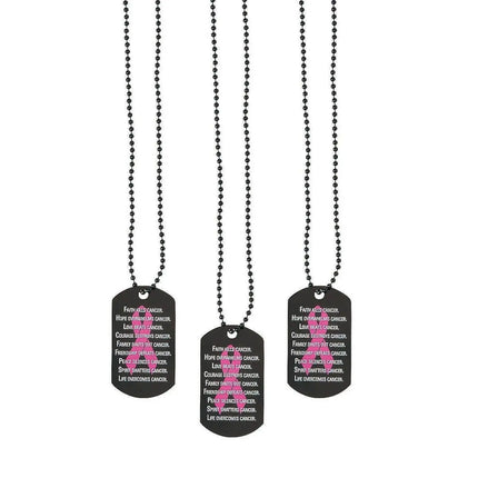 Pink Ribbon Awareness Dog Tag - Party Expo
