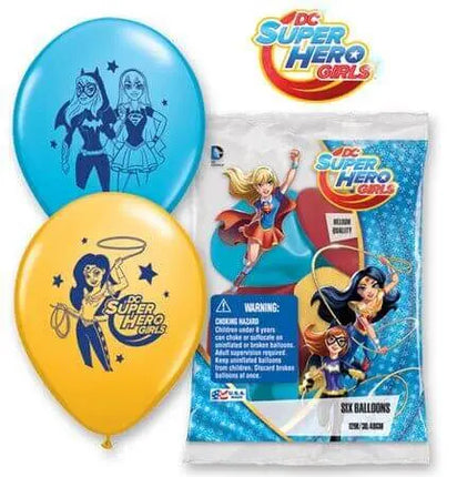 Pioneer - 12" DC Super Hero Girls Latex Balloons (6ct) Party Expo