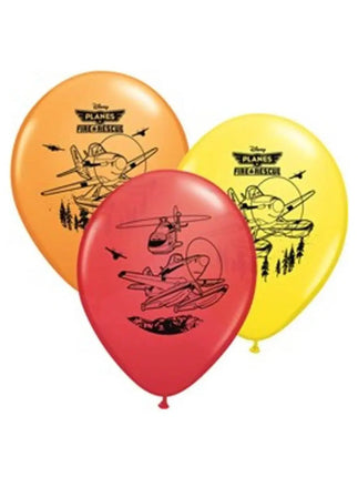 Pioneer - 12" Disney Planes Fire & Rescue Latex Planes - Multicolor (6ct) Party Expo