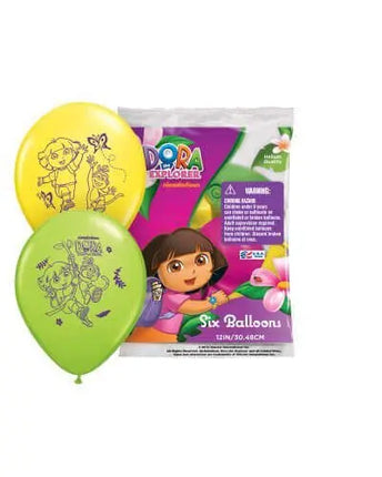 Pioneer - 12" Dora The Explorer Latex Balloons (6ct) Party Expo