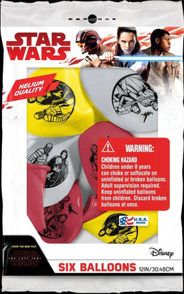 Pioneer - 12" Star Wars the Last Jedi Mylar Balloons (6ct) Party Expo