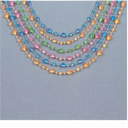Plastic Crystal Party Bead Necklaces (6ct) - Party Expo