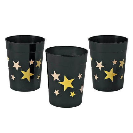 Plastic Gold Star Tumbler Glasses - Party Expo