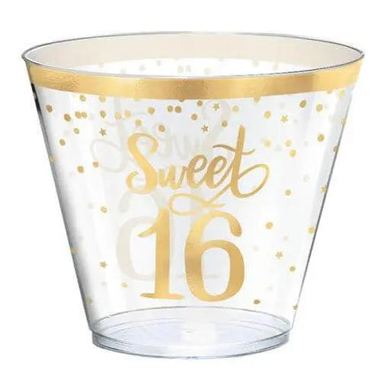 Plastic Sweet Sixteen Tumblers (30ct) - Party Expo