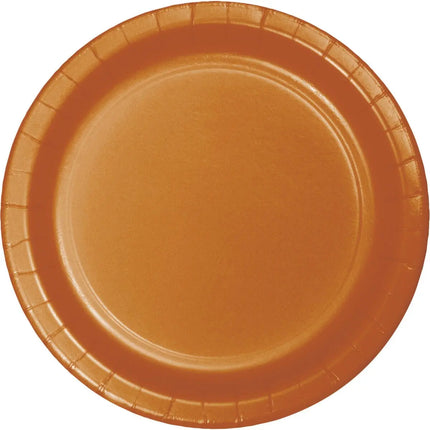 Touch of Color - 7" Premium Strength Dessert Plates - Pumpkin Spice Party Expo