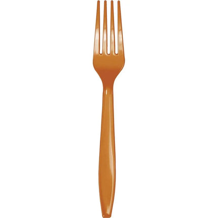 Pumpkin Spice Plastic Forks - Party Expo