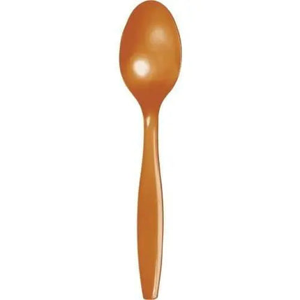 Pumpkin Spice Plastic Spoons - Party Expo