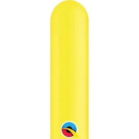 Qualatex - 260Q Qpak Yellow Latex Balloons (50ct) - SKU:87356 - UPC:071444546188 - Party Expo