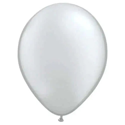 Qualatex - 5" Metallic Silver Latex Balloons (100ct) Party Expo