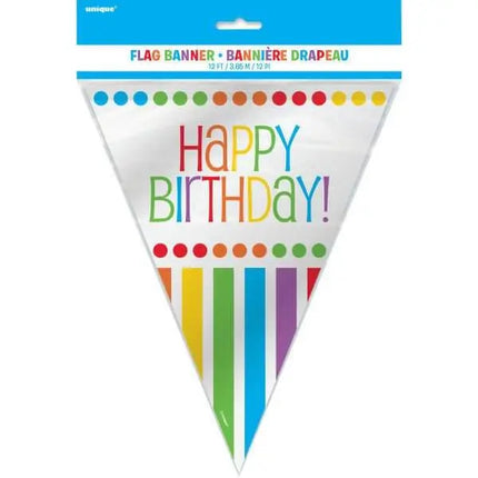 Rainbow Birthday Flag Banner - Party Expo