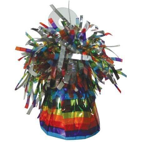 Rainbow Small Foil Balloon Weights - SKU:A1-19500 - UPC:048419627425 - Party Expo