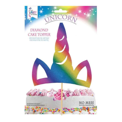 Rainbow Unicorn Horn Cake Topper - Party Expo