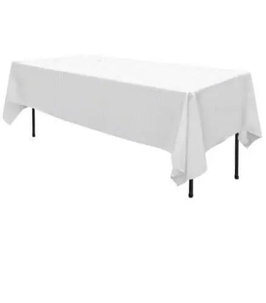 Rectangle Fabric Tablecloth - White - Party Expo