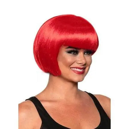 Red Bob Cut Wig - Party Expo