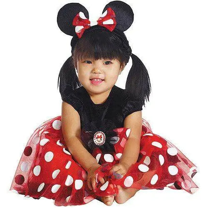 Minnie Mouse - Red Deluxe Costume - Infant (6-12 Months) - Party Expo