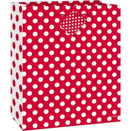 Red Polka Dots Gift Bag - Party Expo