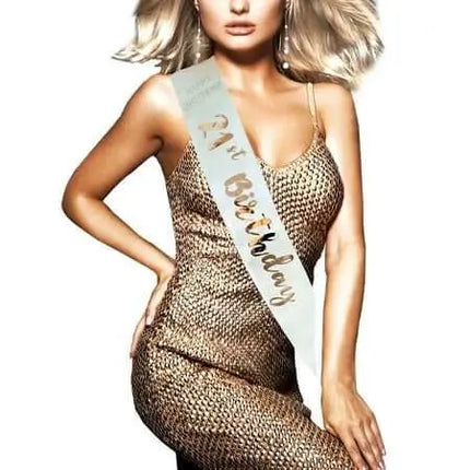 Rose Gold 21st Birthday Sash - Party Expo