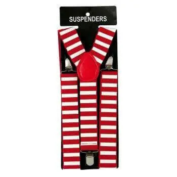 Santa Suspenders - Red And White - Party Expo
