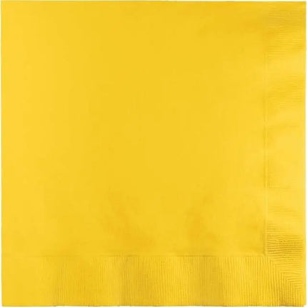 School Bus Yellow Lunch Napkins - Party Expo