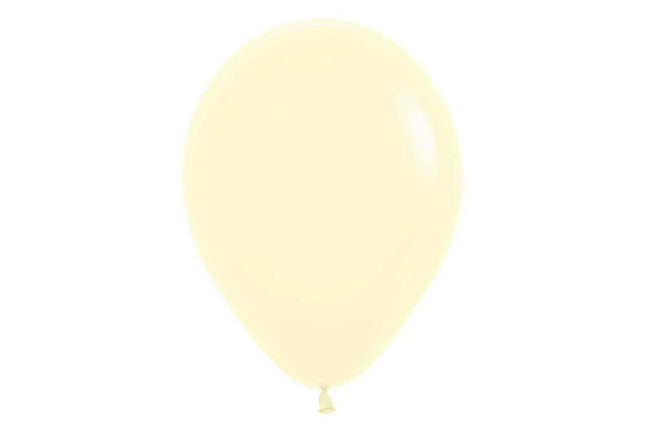 Sempertex - 11" Pastel Matte Yellow Latex Balloons (50pcs) Party Expo