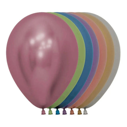 Sempertex - 11" Reflex Deluxe Assorted Latex Balloons (50pcs) Party Expo
