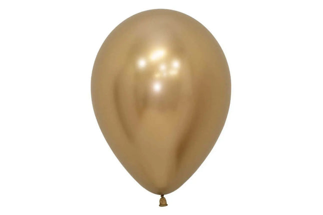 Sempertex - 11" Reflex Gold Latex Balloons (50pcs) Party Expo