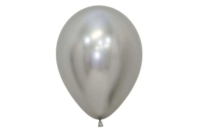 Sempertex - 11" Reflex Silver Latex Balloons (50pcs) Party Expo