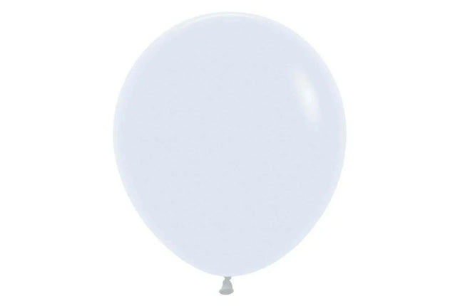 Sempertex - 18" Fashion White Latex Balloons (25pcs) Party Expo