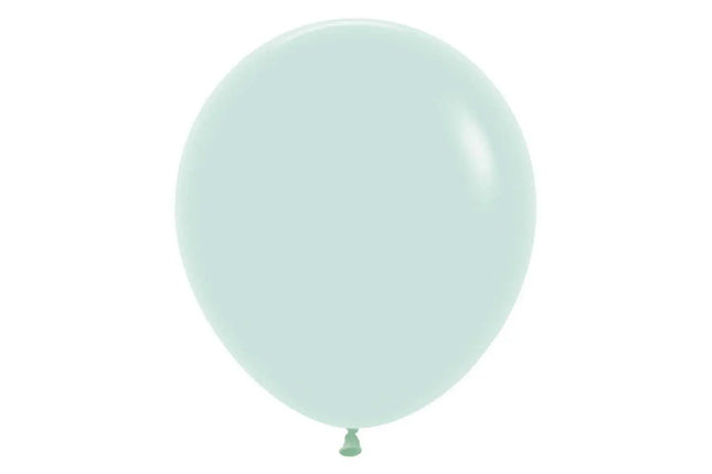 Sempertex - 18" Pastel Matte Green Latex Balloons (25pcs) Party Expo