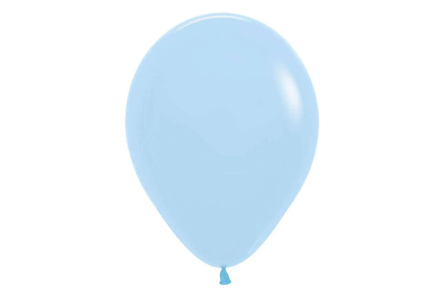 Sempertex - 5" Pastel Matte Blue Latex Balloons (50pcs) Party Expo