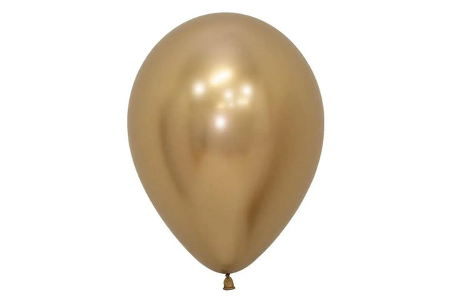 Sempertex - 5" Reflex Gold Latex Balloons (50pcs) Party Expo