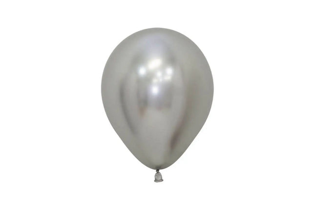Sempertex - 5" Reflex Silver Latex Balloons (50pcs) Party Expo