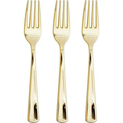 Sensations Metallic Gold Forks (24ct) - Party Expo