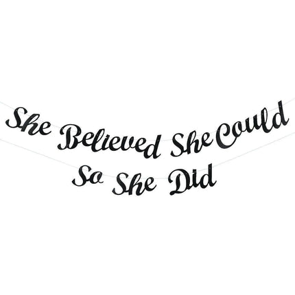 She Believed Graduation Garland (2pcs) - Party Expo