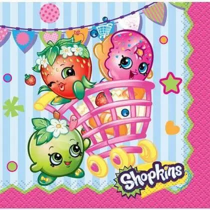 Shopkins - Beverage Napkins (16ct) - Party Expo
