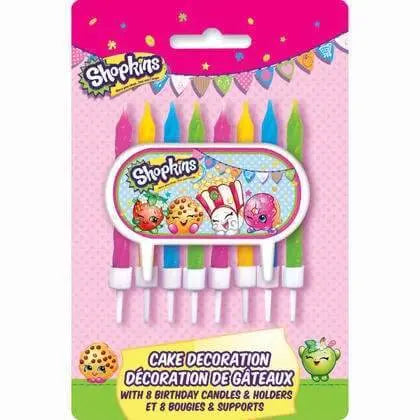 Shopkins - Cake Topper and Birthday Candles (8ct) - Party Expo