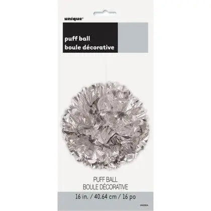 Silver Foil Puff Decor 16" Party Expo