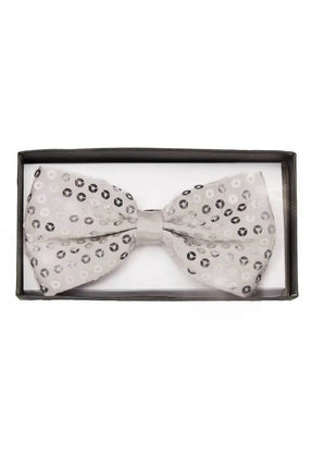 Silver Sequin Bow Tie - Party Expo