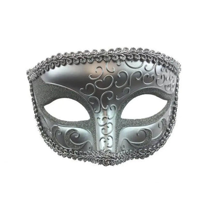 Silver Venetian Mask - Party Expo