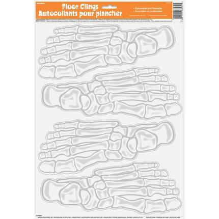 Skeleton Footprint Halloween Floor Clings - Party Expo