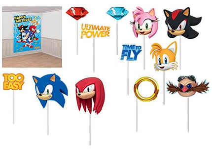 Sonic the Hedgehog - Backdrop Scene Setter and Accessories - SKU:671329 - UPC:192937331149 - Party Expo