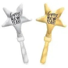 Sparkling New Year Star Clapper - Black & Silver - Party Expo