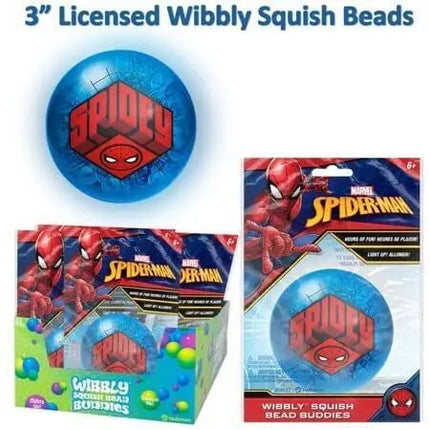 Spiderman - 3" Wibbly Squash Beads with LED Party Expo