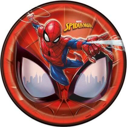 Spiderman - 9" Paper Dinner Plates (8ct) - SKU:59225 - UPC:011179592258 - Party Expo