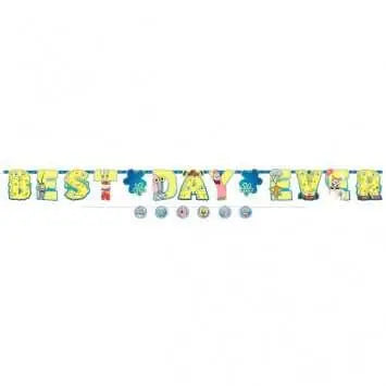 SpongeBob SquarePants Friends Jumbo Letter Banner Kit (1ct) - Party Expo